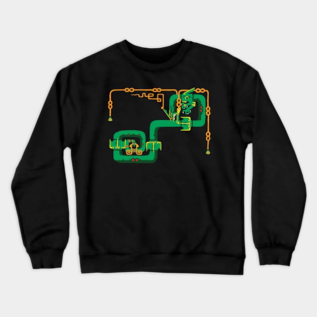 Mayan Mega Rayquaza Crewneck Sweatshirt by HubstheMexicano